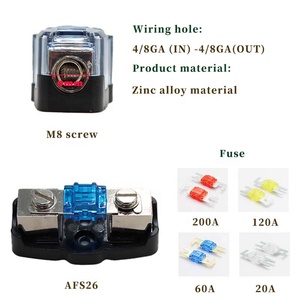 <span class=keywords><strong>Porte</strong></span>-<span class=keywords><strong>fusible</strong></span> AFS 20A 60A 120A 200A, <span class=keywords><strong>bornier</strong></span> de distribution d'alimentation audio pour voiture, automobile - Product Image 3