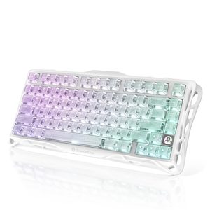 Clavier de jeu mécanique sans fil OEM ODM Mercury K1 Lite 75 Tri-mode avec touches transparentes, joint d'étanchéité et touches interchangeables à chaud - Product Image 1