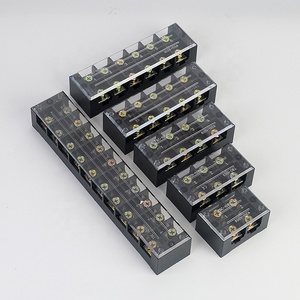 Zweireihiger Barrier-Streifen block der TBC-Serie mit Abdeckung M6-Schraube 100A 150A 200A 600-V-Kabelplatine Stroma schluss Schraub klemmen block - Product Image 1