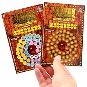 <strong>Full</strong> Color Wholesale Scratch Off Lottery Card CMYK Printing Scratch Card Lottery Games Tickets - Product Image 1