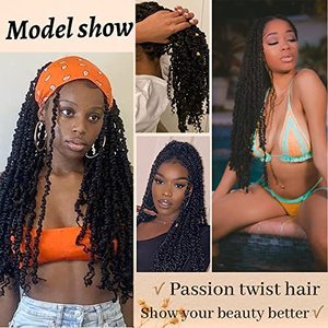 Diosa mujer trenzas de ganchillo de imitación agua ondulado extensiones de trenzado Passion Twist Wave Gypsy Locs fibra de alta temperatura - Product Image 5