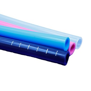 Food Grade Silicone Tube Custom Made For Food Industrial Medical Use Crystal Clear Blue Pink Dark Blue With Measurement Marks - Product Image 1