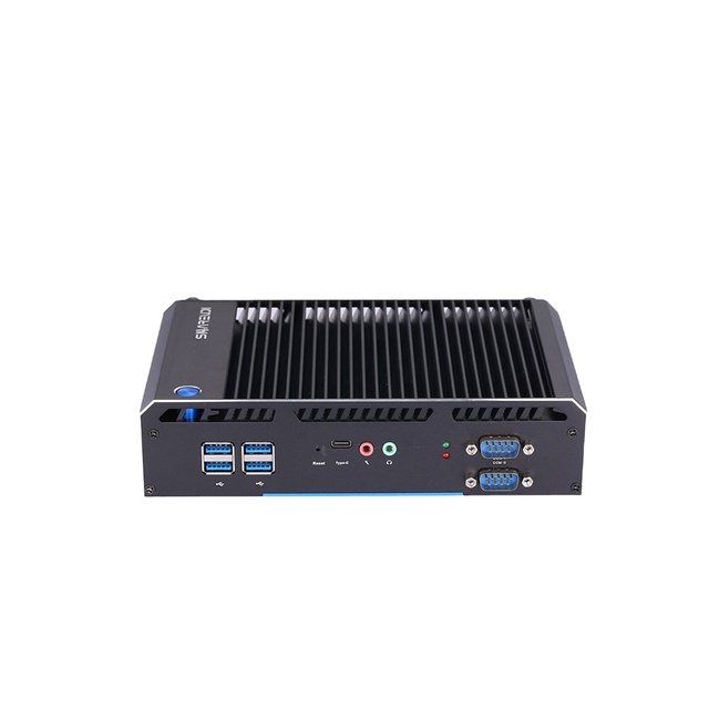 New Core I7 Fanless Embedded Industrial Mini Computer | Dual LAN & 4COM Serial Ports 4GB RAM for POS Industrial Data Collection