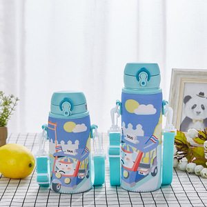 Cute Boys Girls 480ML botella <span class=keywords><strong>de</strong></span> <span class=keywords><strong>agua</strong></span> aislada <span class=keywords><strong>bolsa</strong></span> <span class=keywords><strong>de</strong></span> transporte <span class=keywords><strong>funda</strong></span> impermeable botella <span class=keywords><strong>de</strong></span> <span class=keywords><strong>agua</strong></span> <span class=keywords><strong>bolsa</strong></span> <span class=keywords><strong>con</strong></span> correa ajustable - Product Image 6
