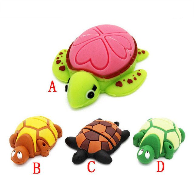 Creative 4GB8GB Green Turtle USB Flash Drive Waterproof Cartoon Design Gift for Friends Promotional Item