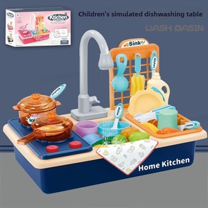 Simulation de fruits et de légumes coupés au robinet électrique, évier de cuisine et lave-vaisselle pour femmes, jouets de maison pour enfants - Product Image 4