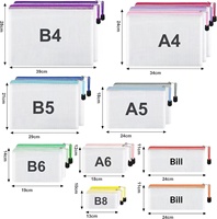 Étui à crayons en PVC transparent avec fermeture éclair, étanche, pour l'école, le bureau et le rangement (vente en gros)
