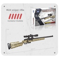 Fusil de sniper M24 de la série Star Castle XB24001-07, modèle de jouet en blocs de construction en plastique à petites particules pour enfants
