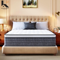 Premium 12 Zoll Queen-Size-Matratze mit Einzeltaschenfederkern & Memory-Schaum Bewegungsisolation und Hochwertiger Mittelfester Härte