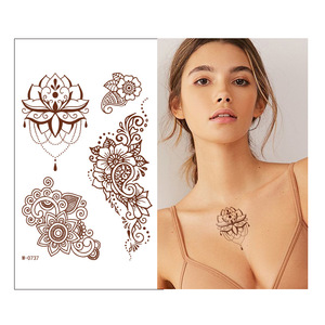 Pegatinas de tatuaje de brazo de flor de encaje bermellón americano europeo aplicación transfronteriza de belleza para el cuerpo para Amazon al por mayor - Product Image 4