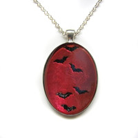 Collier Chauve-Souris Gothique Vintage Style Europe et Amérique, Vente Directe d'Usine, Alliage Rétro, Collier Punk de Commerce International Transfrontalier