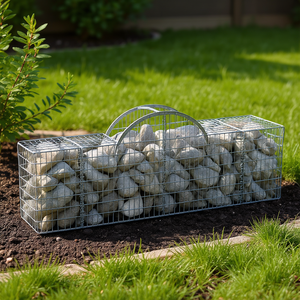 Cesto Gabion ad Arco 78.7x11.8x31.5 Pollici in Ferro Zincato per Decorazione Esterna del Giardino - Product Image 3