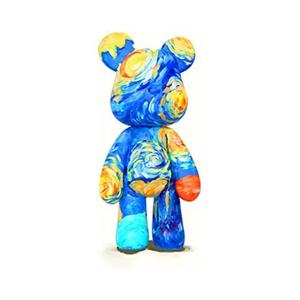 Kit de Figuritas de Oso para Arte Fluido, No Tóxico, con Pintura Acrílica Multicolor, para Decoración Moderna del Hogar y Regalos - Product Image 1