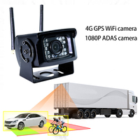 Caméra de recul pour camion 4G Wifi 1080P, gestion de flotte, caméra BSD, étanche, détection de fatigue, alarme, algorithme ADAS
