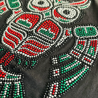 Transfert de strass personnalisé motif hibou, style mexicain, applique en cristal thermocollante, motifs thermocollants pour T-shirts, vêtements et jeans DIY