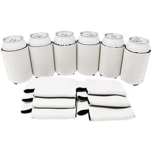 Manchon isotherme portable en néoprène pour canettes et bouteilles, modèle mince personnalisable, vierge - Product Image 3