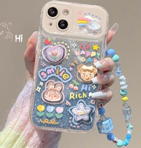 Dễ Thương Đám Mây Máy Ảnh Gương Với Dây Đeo Cổ Tay TPU Điện Thoại Di Động Bìa Trường Hợp Đối Với iPhone 7 8 Cộng Với X XR XS 11 12 13 14 15 16 17 Pro Max - Product Image 5