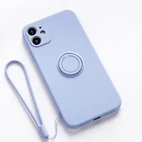 Vloeibare Silicon Tpu Phone Case Met Pols Ketting Voor Xiaomi Redmi Note 10 Pro Telefoon Cover Magnetische Ring Houder