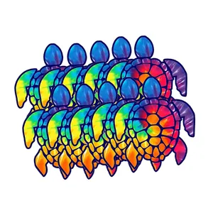 Rainbow Tie Dye Sea Turtle Decal Sticker