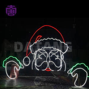 Decoraciones Navideñas de Exterior con Marco de Aluminio y Patrón de Santa Claus con Luces LED, Calidad IP65, Voltaje de 24v, Personalizable - Product Image 6