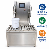 Machine de remplissage semi-automatique à double tête haute précision pour liquides SH-2DGS-50Y, 5-50 kg, pour fûts et barils en plastique et métal, aliments