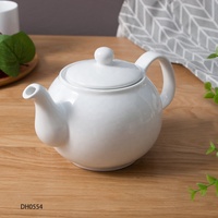 Service à thé et café en porcelaine blanche, théière en céramique, pour le thé en vrac, personnalisé, 32 oz 42 oz