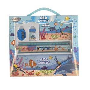 Bán buôn tùy chỉnh tự làm văn phòng phẩm thiết lập trở lại Trường Học Nghiên cứu thiết lập thế giới động vật bảy miếng - Product Image 1