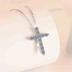 Joyería Fina Nuevo Diseño Elegante de Alta Calidad con Moissanita de Diamante Completo VVS1 Colgante de Cruz en Plata de Ley S925 - Product Image 2