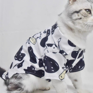 Chemise à imprimé vache pour animaux de compagnie, vêtements d'été légers pour petits et moyens chiens, chats, Teddy Schnauzer, Bichon Frise - Product Image 3