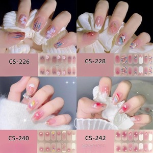 Autocollants <span class=keywords><strong>pour</strong></span> ongles en gel sans durcissement, imperméables, longue durée, 3D, couverture complète, patchs de <span class=keywords><strong>manucure</strong></span> amovibles <span class=keywords><strong>pour</strong></span> femmes - Product Image 5