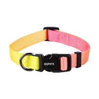Collier pour chien en nylon réglable et personnalisable, style moderne, doux, avec logo personnalisé – Accessoires pour chien à motif uni moderne