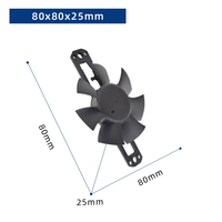 Ventilateur axial sans cadre 8025-1 12V avec support de conduit, en PBT ignifuge, 80x80x25mm, à roulement à billes, pales en plastique, pour refroidissement par air