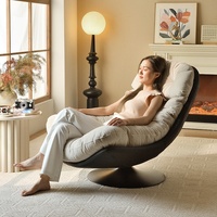Nouveau Fauteuil Canapé Pivotant Confortable et Relaxant pour Salon, Balcon, Chambre à Coucher – Style Luxe Léger avec Structure Métallique pour la Maison et les Loisirs