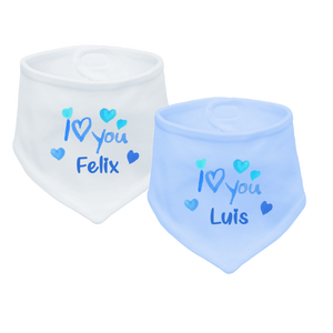 Maglietta per neonati con nome + stampa I Love You (Ragazzo) - Product Image 4