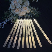 Nouveau lustre de plafond à 10 tiges en acrylique givré, lumières LED, accessoires de salle de mariage, décoration lumineuse de plafond à tiges