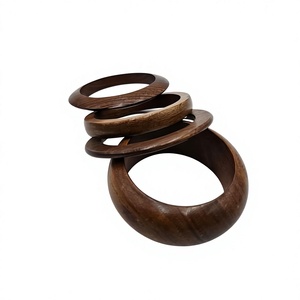 Nouveaux ensembles de bracelets classiques en bois sculpté, élégants, uniques, à la mode, unisexes, tendance, bijoux de déclaration pour femme, pour mariage - Product Image 4