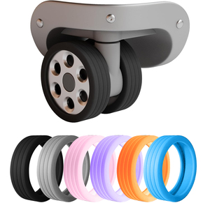 Copriruote Per Trolley In Silicone - Set Da 8 Pezzi Antirumore E Protettivi - Foto 11