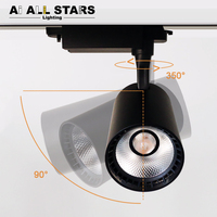 Focos Modernos de Alta Luminosidad para Riel de Iluminación Comercial, 12W 20W 30W 40W, Foco LED de Aluminio para Riel