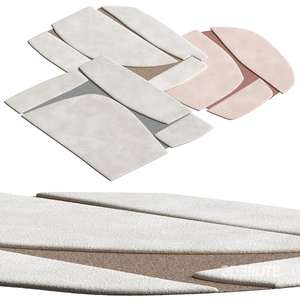 Alfombra de Lana Moderna de Diseño Abstracto, Hecha a Mano, de Lujo, Personalizada, de Pelo Alto, Color Beige Marfil, Antideslizante, Apta para Mascotas, Ovalada - Product Image 4