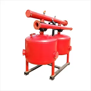 Filtro de areia para irrigação agrícola, tanque de filtro de água agrícola com válvulas de retrolavagem automáticas