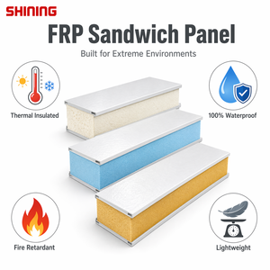 Panel de sándwich de fibra de vidrio FRP de diseño moderno <span class=keywords><strong>nuevo</strong></span> para el cuerpo principal del camión del refrigerador Paneles sándwich compuestos EPS/XPS/PIR - Product Image 3