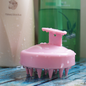 Brosse de massage du cuir chevelu en silicone ronde avec logo personnalisé, brosse de massage du cuir chevelu, brosse de gommage des cheveux - Product Image 6