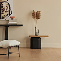 Meuble de table en acier en bois de chêne modernisme minimal table basse moderne tables basses pour salon mobilier de maison moderne