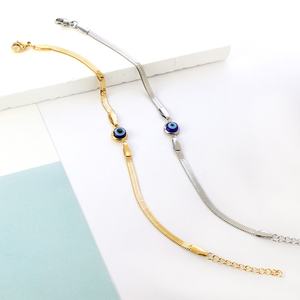 Pulsera CZ de Acero Inoxidable con Diseño de Ojo y Palma, Impermeable, Personalizada, con Zirconia de 18k, Cadena de Serpiente Exquisita, Venta Directa de Fábrica 2023 - Product Image 2