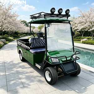 Chariot de golf électrique ZOWN en gros d'usine, chariot de transport à 4 roues avec cadre en aluminium, garantie de 2 ans pour les attractions touristiques - Product Image 1