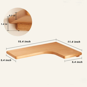 Estantes de esquina de madera hechos a mano, organizador de almacenamiento <span class=keywords><strong>para</strong></span> el hogar, estante de pared de esquina en forma de <span class=keywords><strong>L</strong></span> <span class=keywords><strong>para</strong></span> baño, Repisas de cocina - Product Image 6