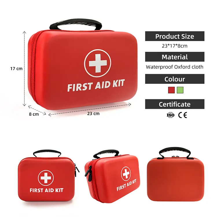 Home mini red eva first-aid packet emergency survival first aid devices kit bag box with blanket and plaster cream