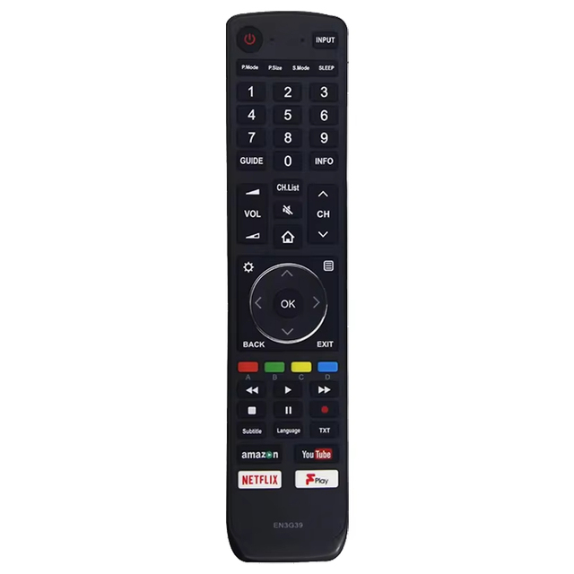 Easy Setup Universal TV Remote Control EN3G39 Suitable for Hisense 4K ULED Smart TV (for Popular Streaming Apps