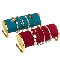 Vente en gros de présentoirs de comptoir pour montres de luxe, présentoir haut de gamme en métal multicolores pour bracelets