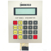 Autocollant de panneau de boutons à membrane pour viscosimètre à cône Bollflie CAP2000+ avec fonctions RUN/ESCAPE, en stock